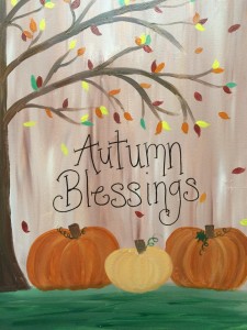 Fall Autumn Blessings Painting at the Paint Shack in Eau Claire