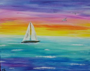 Sailing Painting at the Paint Shack in Eau Claire