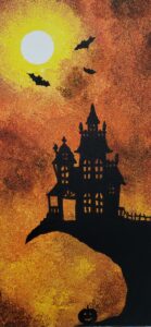 Haunted House at the Paint Shack in Eau Claire 10x20 canvas