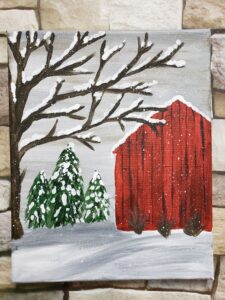 Winter Barn at the Paint Shack in Eau Claire, WI