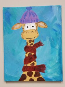 Warm Giraffe at the Paint Shack in Eau Claire