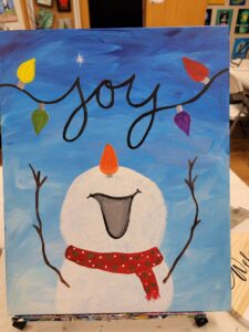 Snowman joy at the Paint Shack