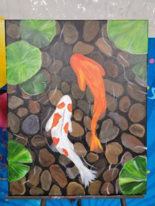 Koi Fish Fun at the Paint Shack in Eau Claire Wisconsin