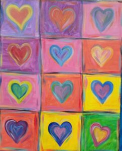 A handful of Hearts celebrating birthdays, Valentines day or ladies night or date night at the Paint Shack in Eau Claire WI