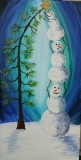 Winter -Stacked Snowmen