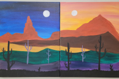 Southwest mural day and night