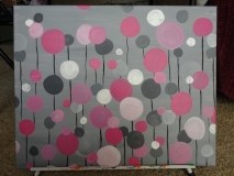 Circle Abstract - pink/gray