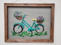Screen - Bicycle with flowers