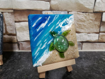 Turtle and ocean mini canvas