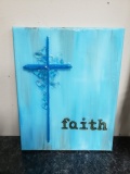 Faith Cross with shattered glass