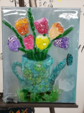 Xcelent Guest Creation - watering can and tulips