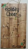Wood Card Holder - Holiday Cheer (10x19)