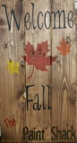 Wood Welcome Fall with name (10x19)
