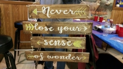 Wood Never Lose your sense of wonder -separate(16 &19 inches)