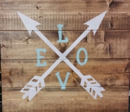 Wood Love Arrows (14x16)