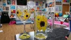 Glass Sunflowers