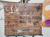 Wood Life takes you to ...Love brings you (14x16)