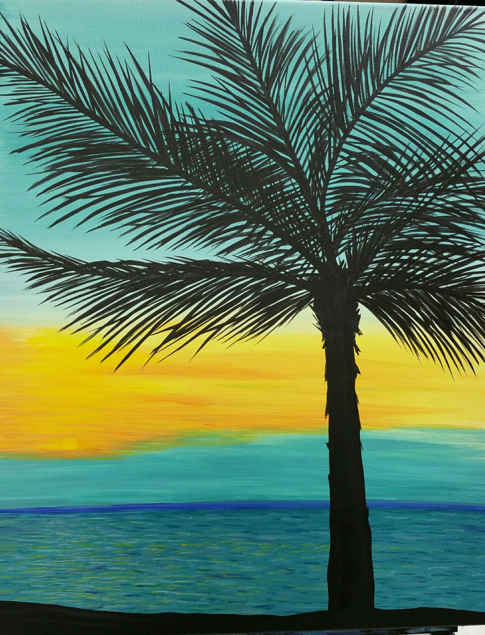 $25 Palm Sunset (EC Studio)