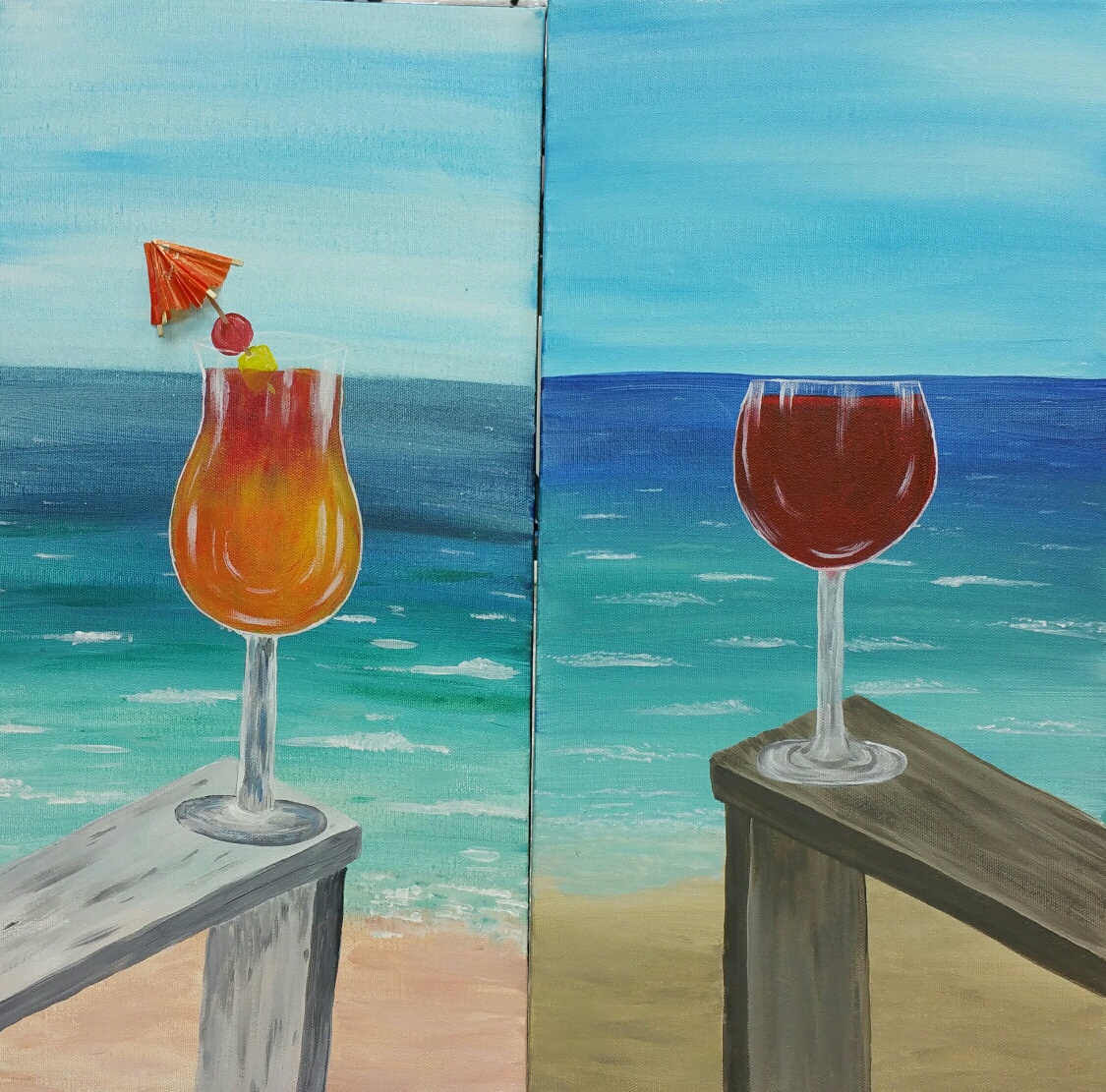 Drinks on a Beach