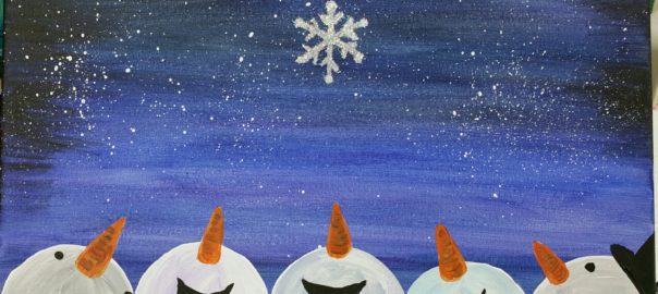 Snowman friends at the Paint Shack