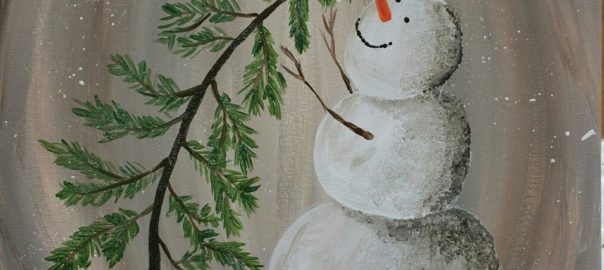 Snowman reach for the star at the Paint Shack