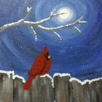 Moonlit Cardinal (Sparta -Ft McCoy Ski Chalet)