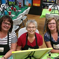 having fun at the paint shack in eau claire