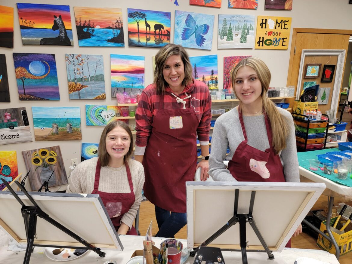Painting fun at the Paint Shack in Eau Claire