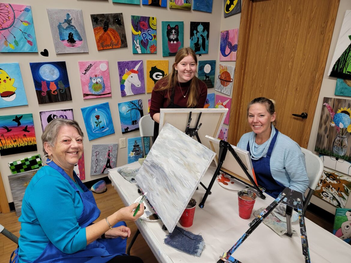 Painting fun at the Paint Shack in Eau Claire