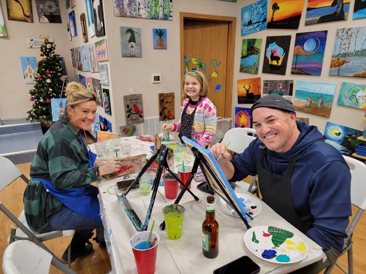 family time at the paint shack