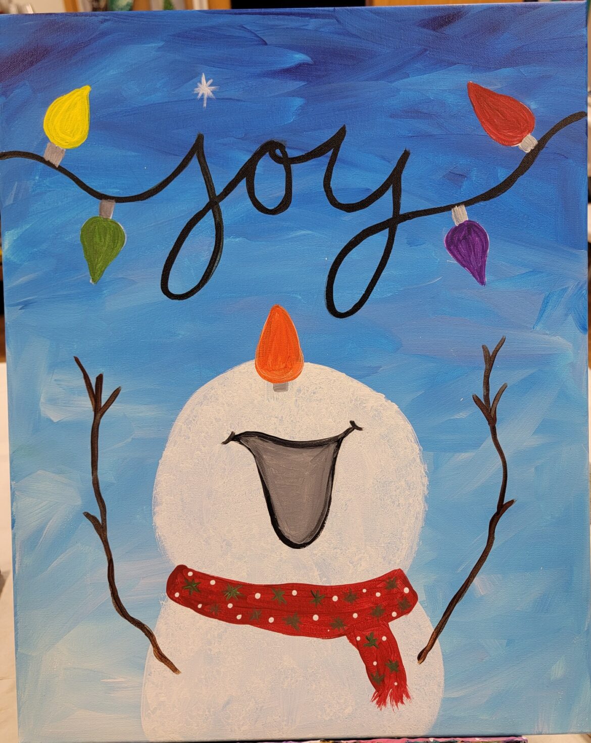 Snowman joy at the Paint Shack