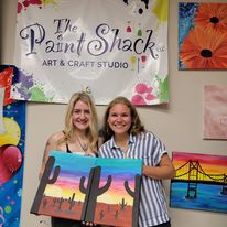 Fun painting ladies night at the Paint Shack in Eau Claire