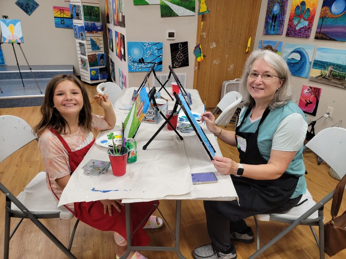 The best choice for grandparent and grandchild time is at the Paint Shack in Eau Claire a fun time out