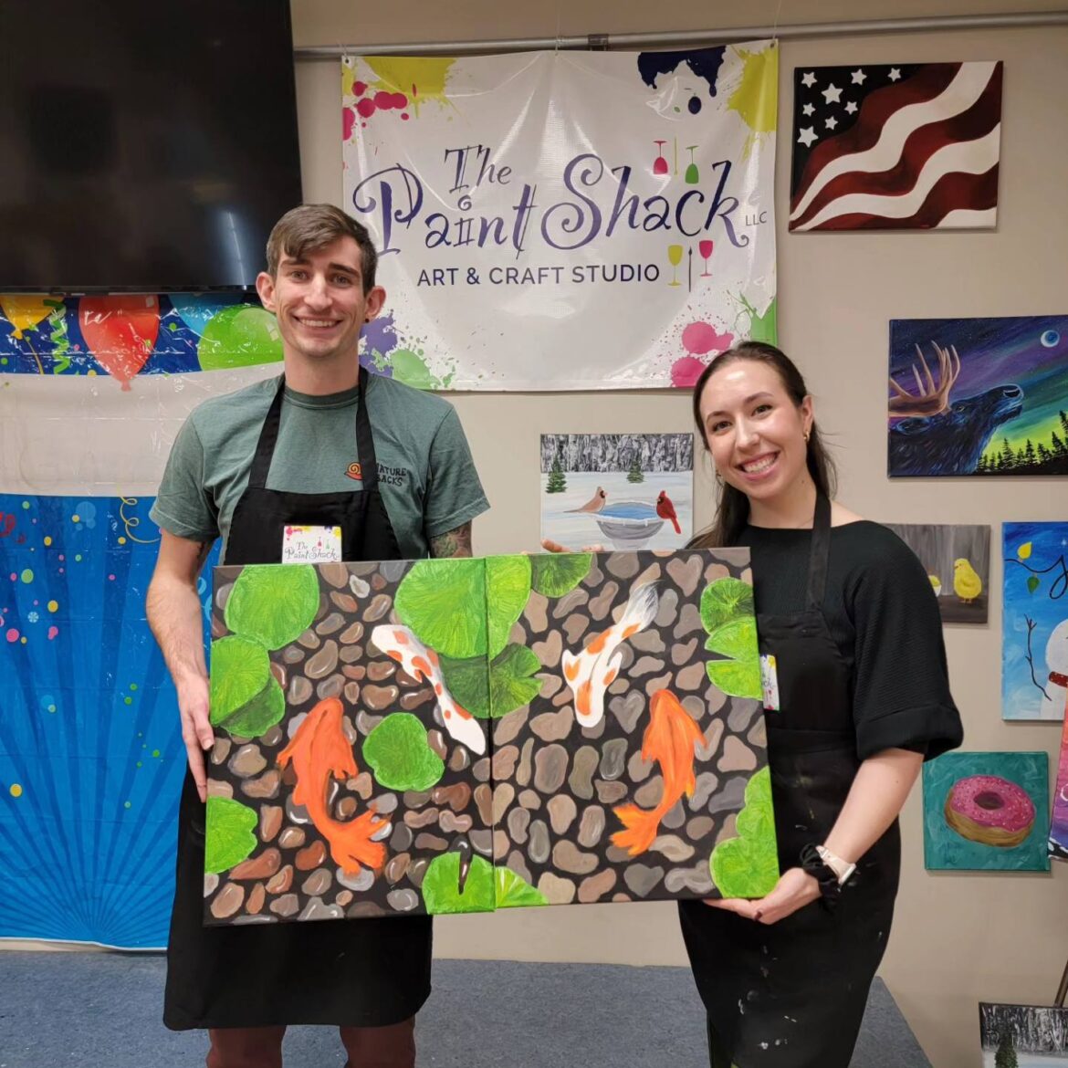 Fun painting date night or girls night out at the Paint Shack